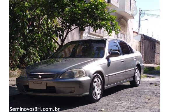 Honda Civic 1 6 Lx 00 00 Cinza Belo Horizonte Seminovos